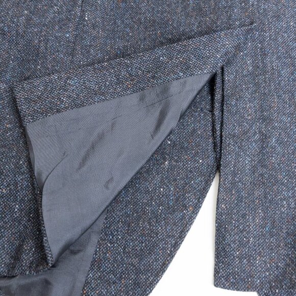 Vintage Tweed Sport Coat Wool Blazer Jacket Elbow Patches England 48 L Moores - Picture 16 of 16